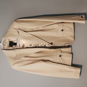 Leather jacket, John Paul Richard, size M. Cream color